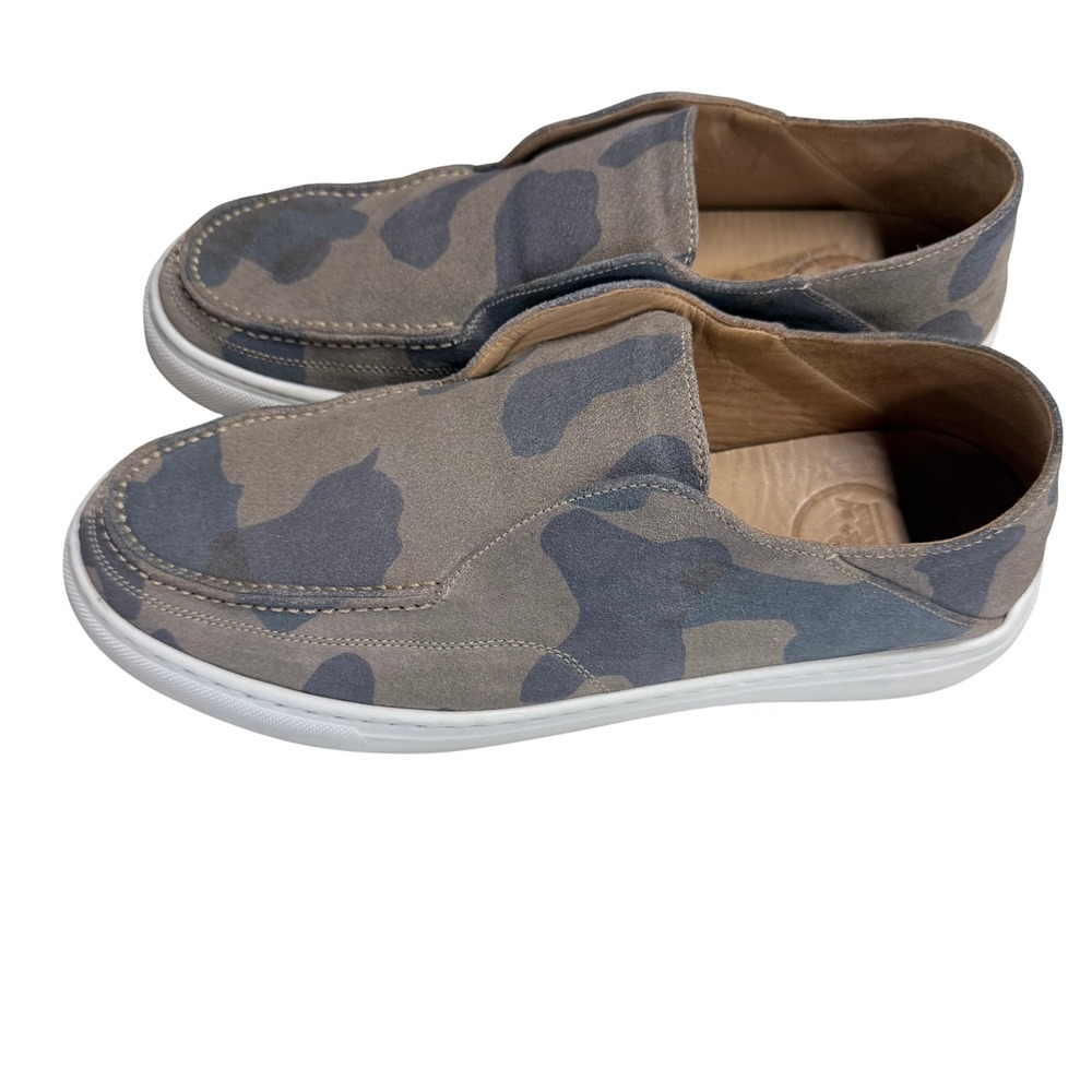 Peter Millar Hyperlight Camo Suede Slip On Sneakers Mens 10M Brown MS21F03